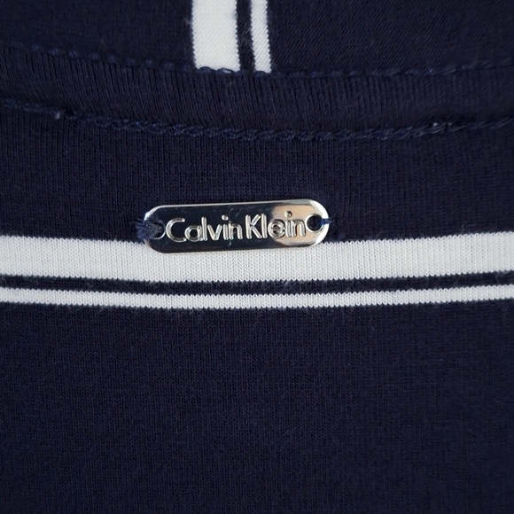 Calvin Klein Navy Womans Striped Dress SZ 1X - Picture 8 of 9